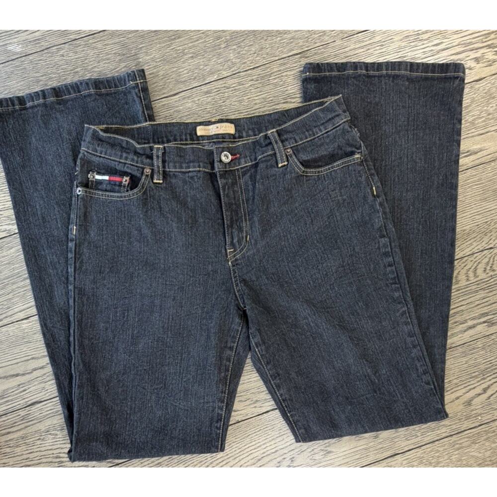 Tommy Jeans Women's Size 13 Bootcut Mid Rise Denim Stretch Vintage dark blue